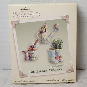 The Garden Awakens Hallmark Ornament 2005, Nature's Sketchbook, Set of 3 RARE